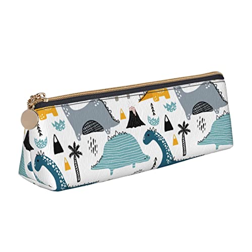 FJAUOQ Federmäppchen Dino Scandinavian Style Pencil Case with Zipper Durable Portable Pen Pouch Office Storage Bag Travel Toiletry Holder for Women Men von FJAUOQ