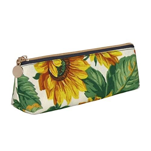 FJAUOQ Federmäppchen Sunflower Pencil Case with Zipper Durable Portable Pen Pouch Office Storage Bag Travel Toiletry Holder for Women Men von FJAUOQ