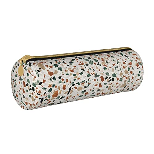 FJAUOQ Federmäppchen Terrazzo Pencil Case with Zipper Durable Portable Pen Pouch Office Storage Bag Travel Toiletry Holder for Women Men von FJAUOQ