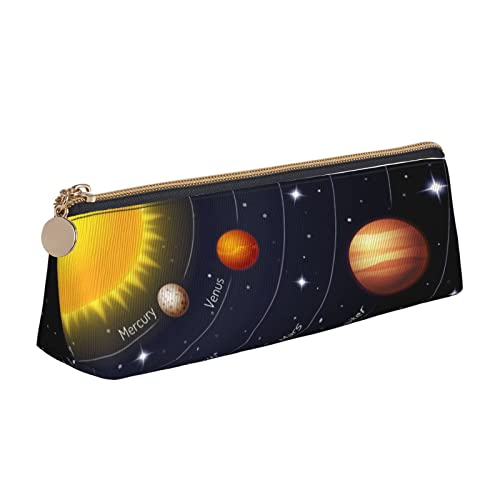 FJAUOQ Federmäppchen Toprint Solar System Planets Pencil Case with Zipper Durable Portable Pen Pouch Office Storage Bag Travel Toiletry Holder for Women Men von FJAUOQ