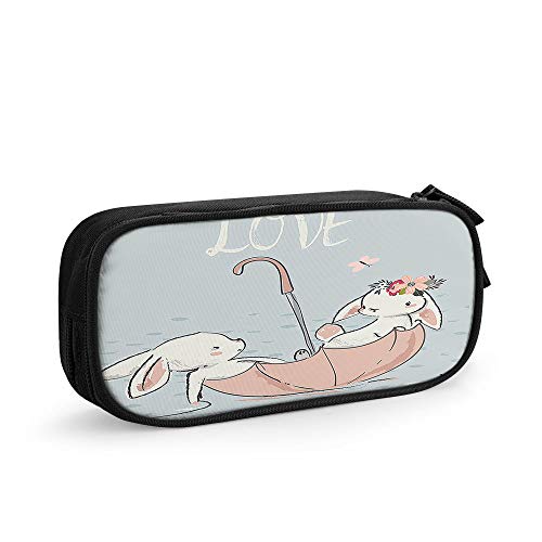 FJAUOQ Federmäppchen mit motivierendem Zitat, großes Fassungsvermögen, Glaube macht Dinge nicht einfach, es macht sie möglich, Wort-Stiftebox, große Aufbewahrungstasche, Schulbedarf für Damen und von FJAUOQ