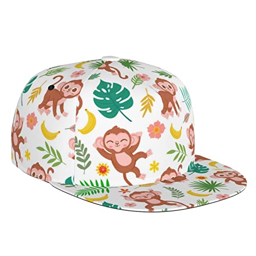 FJAUOQ Lustige Affe mit Banane Baseball Cap Niedliche Affe Hüte Einstellbare Sommer Snapback Trucker Hut für Damen Herren, Monkey-c0003, One size FJAUOQ Lustige Affe mit Banane Baseball Cap Niedliche Affe Hüte Einstellbare Sommer Snapback Trucker Hut für Damen Herren, Monkey-c0003, One size von FJAUOQ
