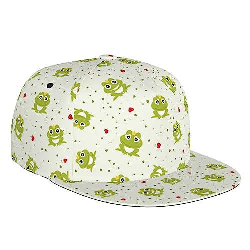 FJAUOQ Lustige Frosch Baseball Cap Snapback Hüte Verstellbare Kappe Bagger Hut Trucker Hut für Reisen Picknick Outdoor, Frosch-008, One size von FJAUOQ