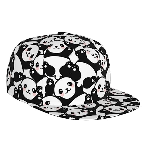 FJAUOQ Lustige Panda Baseball Cap Snapback Hüte Verstellbare Kappe Bagger Hut Trucker Hut für Reisen Picknick Outdoor, Panda-06, One size von FJAUOQ
