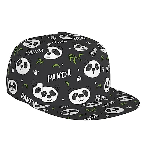 FJAUOQ Lustige Panda Baseball Cap Snapback Hüte Verstellbare Kappe Bagger Hut Trucker Hut für Reisen Picknick Outdoor, Panda-08, One size von FJAUOQ