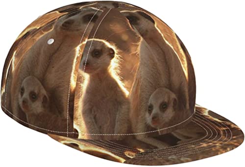 Unisex Trucker Cap Snapback Dad Cap für Männer Frauen-Süße Erdmännchen-Baseballkappe von FJAUOQ