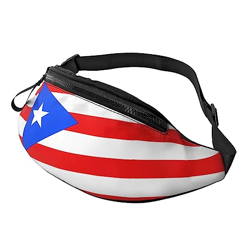 Fanny Pack mit Flagge von Puerto Rico,Umhängetasche,Hüfttasche für Männer und Frauen. Gürteltasche für Reisen,Spaziergänge,Laufen,Wandern,Angeln. von FJAUOQ