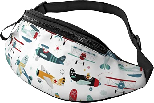 Fanny Pack mit Flugzeugen, nahtlosem Muster, modische Hüfttasche, verstellbare Hüfttasche für Männer und Frauen von FJAUOQ