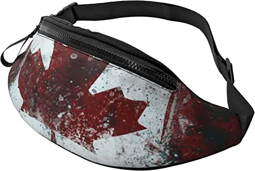 Fanny Pack mit Kanada-Flagge, Vintage-Stil, modische Hüfttasche, verstellbare Hüfttasche für Männer und Frauen von FJAUOQ