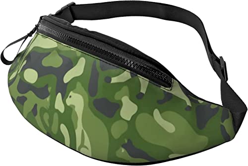 Fanny Pack mit niedlichen Camo-Katzen und klassischen Tieren, modische Gürteltasche, verstellbare Hüfttasche für Männer und Frauen von FJAUOQ