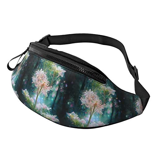 Fantastische schöne Blumen-Hüfttaschen für Herren und Damen, Verstellbarer Gürtel, Sporttasche für Outdoor-Sport, Reisen und Radfahren, Fahrradtaschen-Schulterrucksack von FJAUOQ