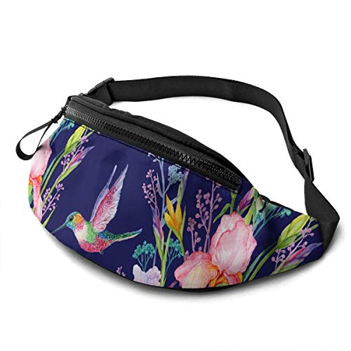 Gürteltasche für Männer und Frauen, Iris-Blumen-Hüfttasche mit Gürtel, verstellbare Schultertasche, Umhängetasche, Brusttasche für Reisen, Wandern, Radfahren, Laufen von FJAUOQ