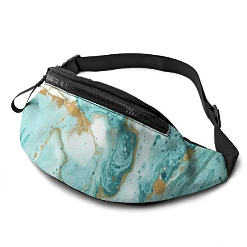 Gürteltasche für Männer und Frauen, grüne Batik-Hüfttasche mit Gürtel, verstellbare Schultertasche, Umhängetasche, Brusttasche für Reisen, Wandern, Radfahren, Laufen von FJAUOQ