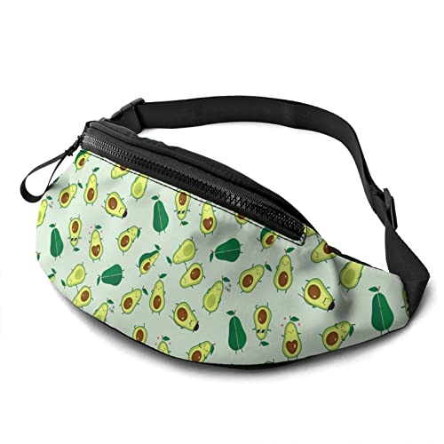 Gürteltasche für Männer und Frauen, niedliche Avocados, Hüfttasche mit Gürtel, verstellbare Schultertasche, Umhängetasche, Brusttasche für Reisen, Wandern, Radfahren, Laufen von FJAUOQ