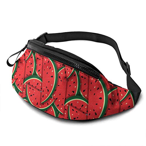 Gürteltasche für Männer und Frauen, niedliche rote Wassermelonen-Hüfttasche mit Gürtel, verstellbare Schultertasche, Umhängetasche, Brusttasche für Reisen, Wandern, Radfahren, Laufen von FJAUOQ