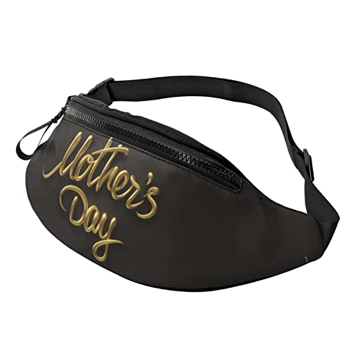 Happy Mother's Day Hüfttasche, Taschen für Herren und Damen, Verstellbarer Gürtel, Sporttasche für Outdoor-Sport, Reisen und Radfahren, Fahrradtaschen-Schulterrucksack von FJAUOQ