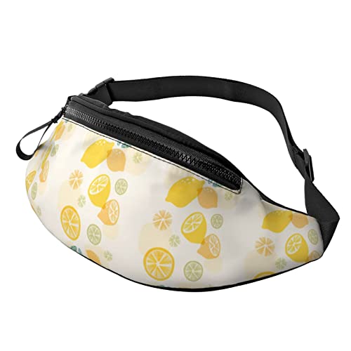 Lemon Cartoon Fruit Hüfttasche, Taschen für Herren und Damen, Verstellbarer Gürtel, Sporttasche für Outdoor-Sport, Reisen und Radfahren, Fahrradtasche, Schulterrucksack von FJAUOQ