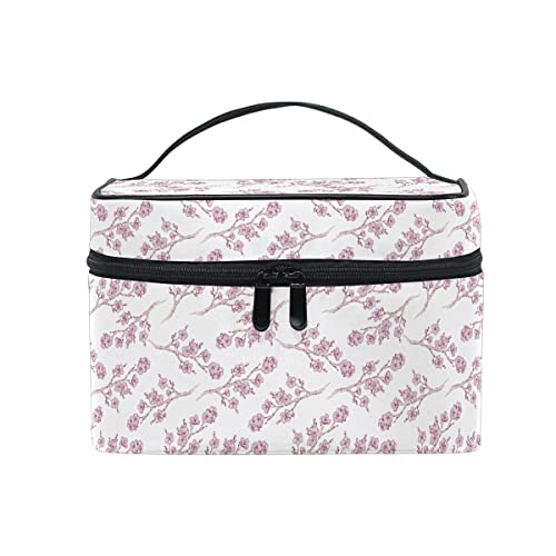 Make-up-Taschen, Sakura-Kirschblüten, Reise-Make-up-Organizer, Make-up-Etui, Kosmetik-Kulturbeutel für Mädchen, Frauen, Damen von FJAUOQ