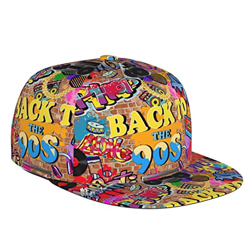 Mode 80er 90er Jahre verstellbare Snapback-Mütze für Männer und Frauen, Sonnenkappe, Hip-Hop-Kappe, Baseballkappe, Flache Krempe Mode 80er 90er Jahre verstellbare Snapback-Mütze für Männer und Frauen, Sonnenkappe, Hip-Hop-Kappe, Baseballkappe, Flache Krempe von FJAUOQ