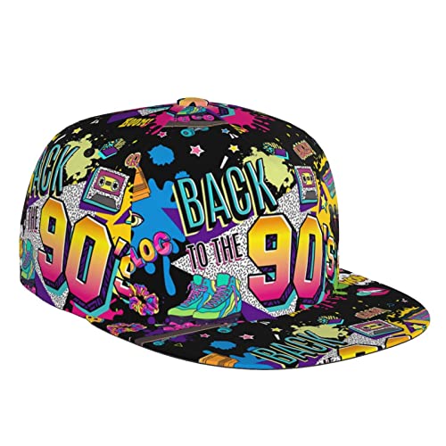 Mode 80er 90er Jahre verstellbare Snapback-Mütze für Männer und Frauen, Sonnenkappe, Hip-Hop-Kappe, Baseballkappe, Flache Krempe Mode 80er 90er Jahre verstellbare Snapback-Mütze für Männer und Frauen, Sonnenkappe, Hip-Hop-Kappe, Baseballkappe, Flache Krempe von FJAUOQ
