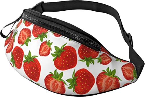 Nahtlose Fanny Pack mit Erdbeeren, modische Hüfttasche, verstellbare Hüfttasche für Männer und Frauen von FJAUOQ