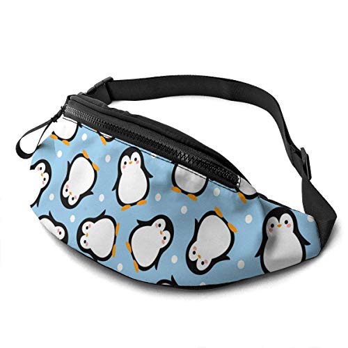 Niedliche Pinguin-Cartoon-Gürteltaschen für Damen und Herren,modische Hüfttasche,Gürteltasche,Gürteltasche für Mädchen und Jungen,Verstellbarer Gürtel,Hüfttaschen für Reisen,Laufen,Wandern von FJAUOQ