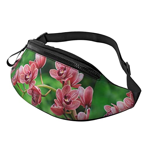 Orchid Hüfttasche, für Herren und Damen, Verstellbarer Gürtel, Sporttasche für Outdoor-Sport, Reisen und Radfahren, Fahrradtasche, Schulterrucksack von FJAUOQ