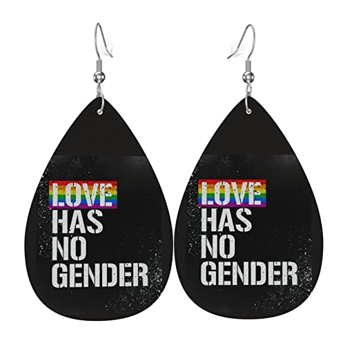 Pride Gay Pride Lesben Lgbt Pansexuelle Ohrringe Leder Teardrop Niedlich Ästhetische Baumeln Tropfen Ohrringe Geschenke Für Frauen Mädchen, Einheitsgröße, Leder Polyvinylchlorid von FJAUOQ