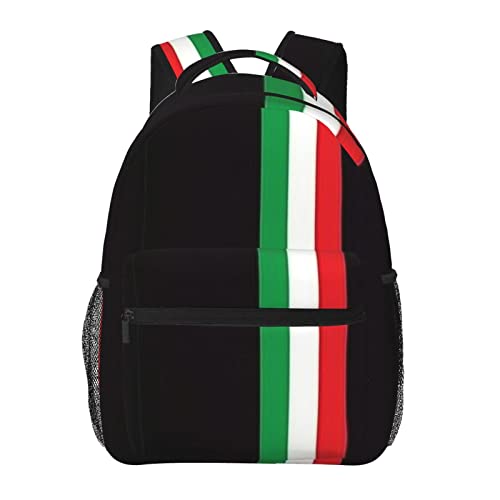 Rucksack mit italienischer Flagge, für Reisen, Wandern, Camping, Tagesrucksack für Damen und Herren, Italien Flagge 01, Einheitsgröße von FJAUOQ