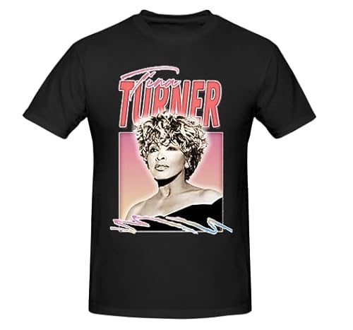 Tina Turner T-Shirt Unisex für Männer und Frauen, Lustiges Merch Schwarz von FJAUOQ