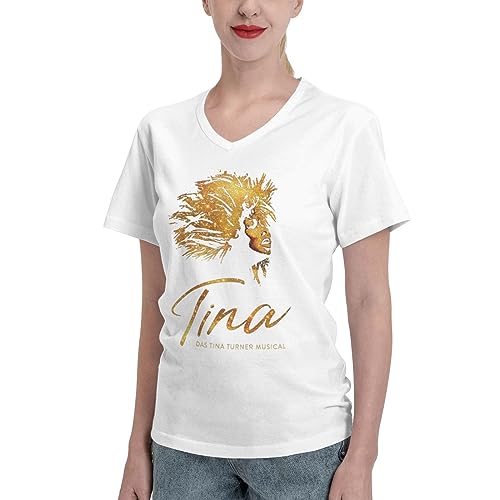 Tinas Turners Sänger Vintage T-Shirt, Legends Tinas Turners Musical Tinas Turners Geschenk für Fan Weiß von FJAUOQ