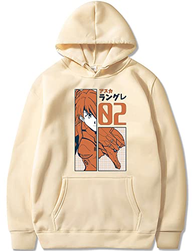 FJHYEEBN Damen NEON Genesis Evangelion Anime Hoodie Eva Print Pullover Asuka Langley Soryu Ayanami Rei 3D Print Cosplay Pullover-006-Mibai-XL von FJHYEEBN