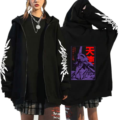 FJHYEEBN Neon Genesis Evangelion Reißverschluss Anime Hoodie Asuka Langley Soryu Ayanami Rei Cosplay Cosplay Anime Hoodie-002-3XL von FJHYEEBN