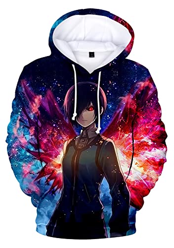 FJHYEEBN Tokyo Ghoul Hoodie Pullover Japanischer Anime Tokyo Ghoul Sweatshirt Pullover Cosplay Kostüm-11380-4XL1 von FJHYEEBN