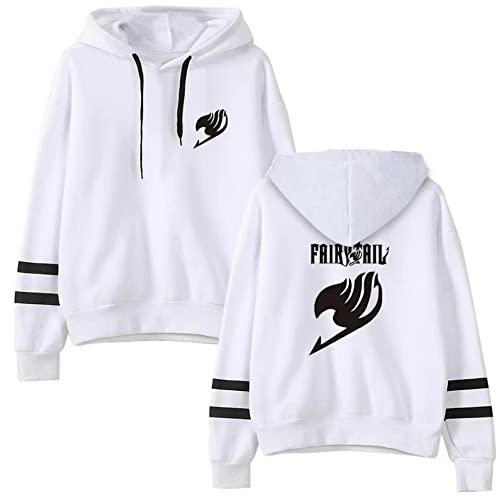 Fairy Tail Damen Pullover Lucy Cosplay Hoodie Cartoon Figure Langarm Cosplay Anime Natsu Pulli Outwear Kapuzenpullover-984ak-white-L von FJHYEEBN