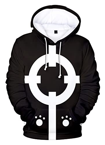 One Piece Pullover Herren Hoodie 3D Druck Cartoon Langarm Luffy Ace Anime Herren Outwear Kapuzenpullover-1903-L von FJHYEEBN