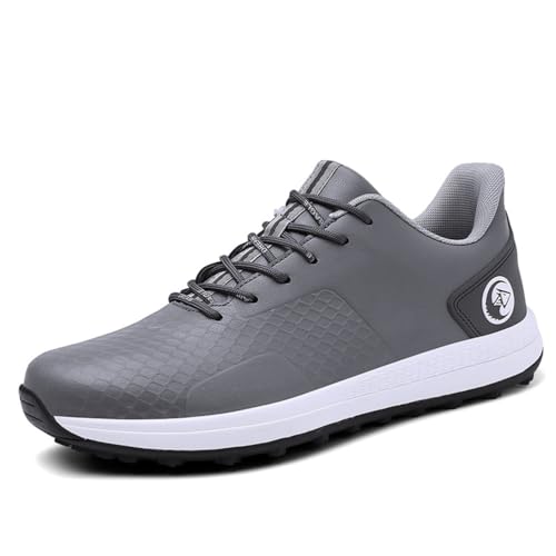 FJJLOVE Golfschuhe Für Männliche rutschfeste wasserdichte Lässige Golf-Turnschuhe Stachellose Outdoor-Nagellose Wanderschuhe,Grau,45 EU FJJLOVE Golfschuhe Für Männliche rutschfeste wasserdichte Lässige Golf-Turnschuhe Stachellose Outdoor-Nagellose Wanderschuhe,Grau,45 EU von FJJLOVE