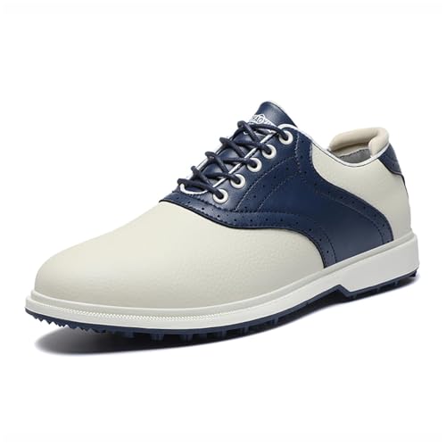 FJJLOVE Herren Golfschuhe Bequeme rutschfeste Freizeitsportschuhe zum Golfen Leichte männliche Outdoor-Anti-Rutsch-Wanderschuhe,Blau,41 EU von FJJLOVE