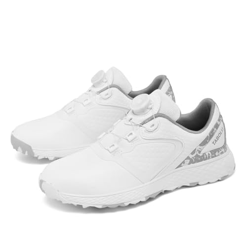 FJJLOVE Männer Frauen Golfschuhe ohne Spikes, rutschfeste Trainingsschuhe wasserdichte Golf-Wanderschuhe für vielseitigen Sport,White 1,38 EU FJJLOVE Männer Frauen Golfschuhe ohne Spikes, rutschfeste Trainingsschuhe wasserdichte Golf-Wanderschuhe für vielseitigen Sport,White 1,38 EU von FJJLOVE