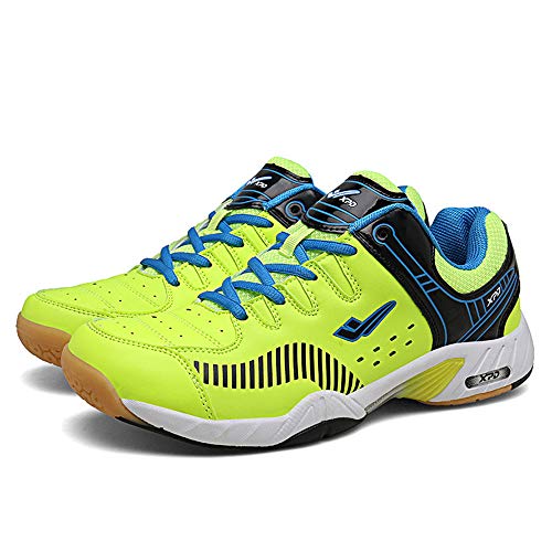 FJJLOVE Tischtennisschuhe, atmungsaktive Badmintonschuhe No-Slip Ping-Pong-Schuhe Komfortable Racquetball-Schuhe,Grün,41 von FJJLOVE