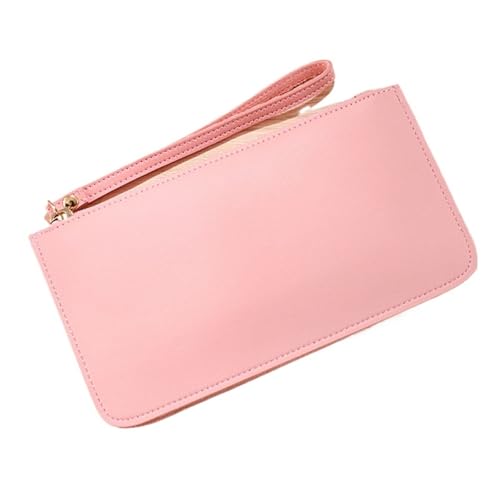 FJOADNVM Geldbeutel Damen Groß Brieftasche Frauen Handy Tasche Weibliche Karte PU Leder Lange Damen Brieftaschen Und Geldbörsen Schlanke Halter Geldbörse(Pink) von FJOADNVM