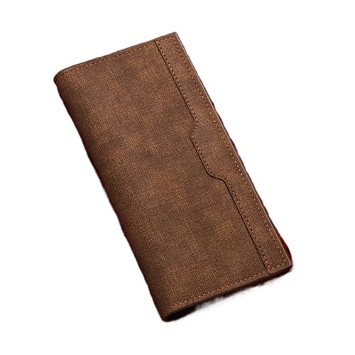 FJOADNVM Geldbeutel Damen Groß Damen Geldbörsen Einfache Reißverschluss Langer Abschnitt Clutch Brieftasche Weiches PU Leder Frau Geldbeutel(Light Brown) von FJOADNVM