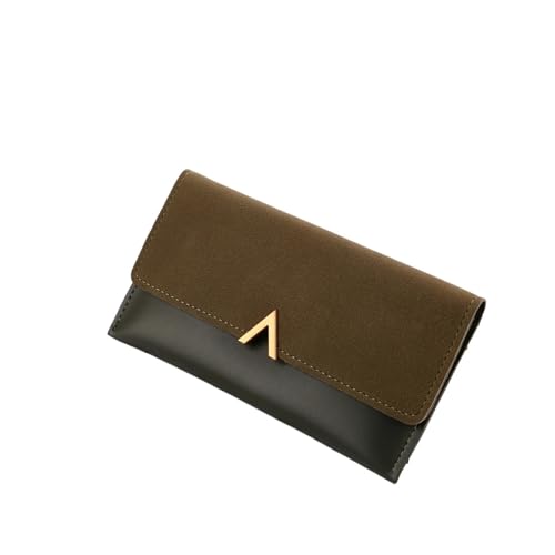 FJOADNVM Geldbeutel Damen Groß Damen Geldbörsen Hasp Lady Geldbeutel Reißverschluss Münzgeldbörse Frau Umschlag Brieftasche Geldkarten ID Halter Taschen Tasche(Green) von FJOADNVM