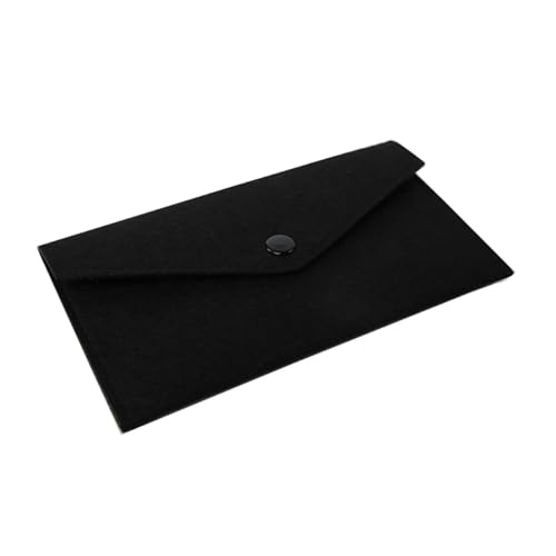 FJOADNVM Geldbeutel Damen Groß Filz Geldbörse Brieftasche Tasche Wechselgeld for Schlüsselkartenhalter Kreditkartenhalter(Black) von FJOADNVM