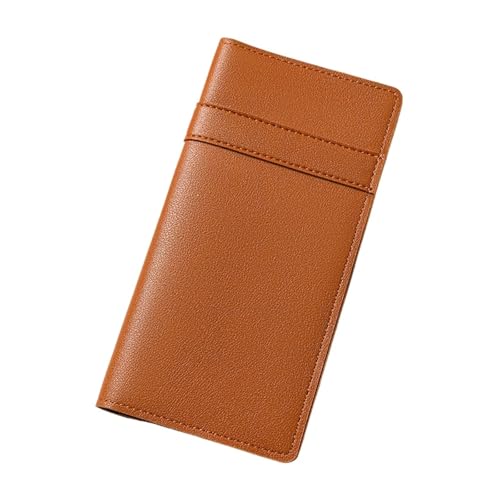FJOADNVM Geldbeutel Damen Groß Kreative Umschlag-Geldbörse, einfache, ultradünne, Lange Geldbörse mit Mehreren Kartenhaltern, PU-Leder, Geldbeutel for Damen(Brown) von FJOADNVM