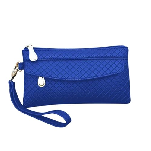 FJOADNVM Geldbeutel Damen Groß Münzgeldbörse Damen PU-Leder Kartenhalter Clutch Geldbörse Handytasche(Blue) von FJOADNVM
