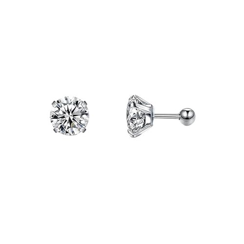 Schmuck Ohrringe 1 Paar Edelstahl Knorpel Helix Ohrstecker Set Ohr Piercing Schmuck for Frauen Männer 3-8,0 mm(1 Pair Size 6mm) von FJOADNVM