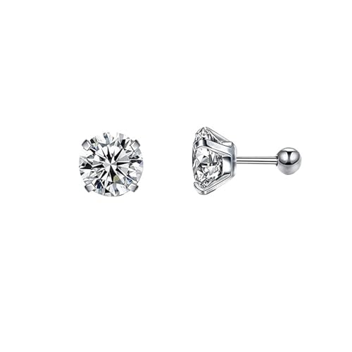 Schmuck Ohrringe 1 Paar Edelstahl Knorpel Helix Ohrstecker Set Ohr Piercing Schmuck for Frauen Männer 3-8,0 mm(1 Pair Size 7mm) von FJOADNVM