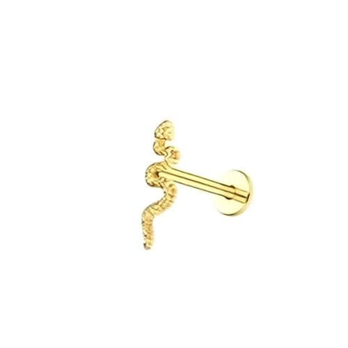 Schmuck Ohrringe 1PCFlat Back Ohrringe for Frauen Edelstahl Gewinde Knorpel Ohrstecker Schmetterling Piercing Schmuck(Style 1) von FJOADNVM