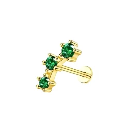 Schmuck Ohrringe 1PCFlat Back Ohrringe for Frauen Edelstahl Gewinde Knorpel Ohrstecker Schmetterling Piercing Schmuck(Style 12) von FJOADNVM